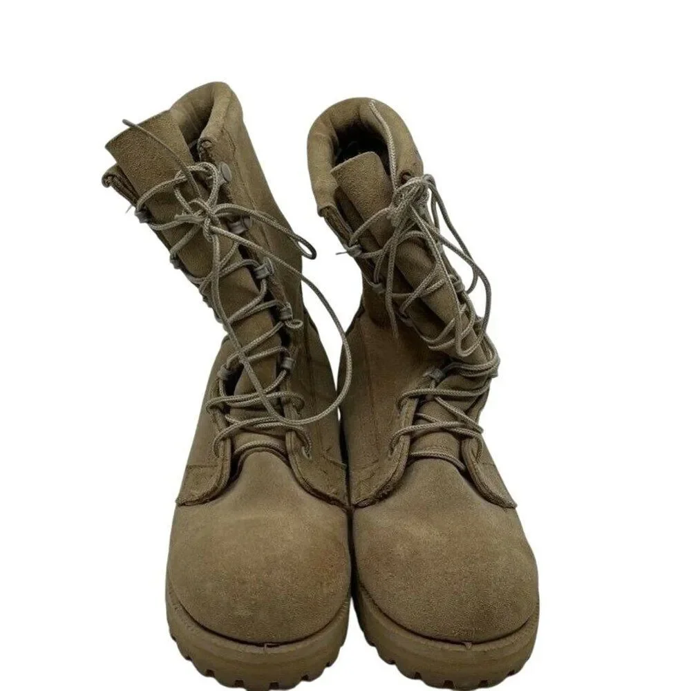Belleville Unisex Tactical‎ Boots Combat Flight Brown Leather Lace Up 4.5 Wide